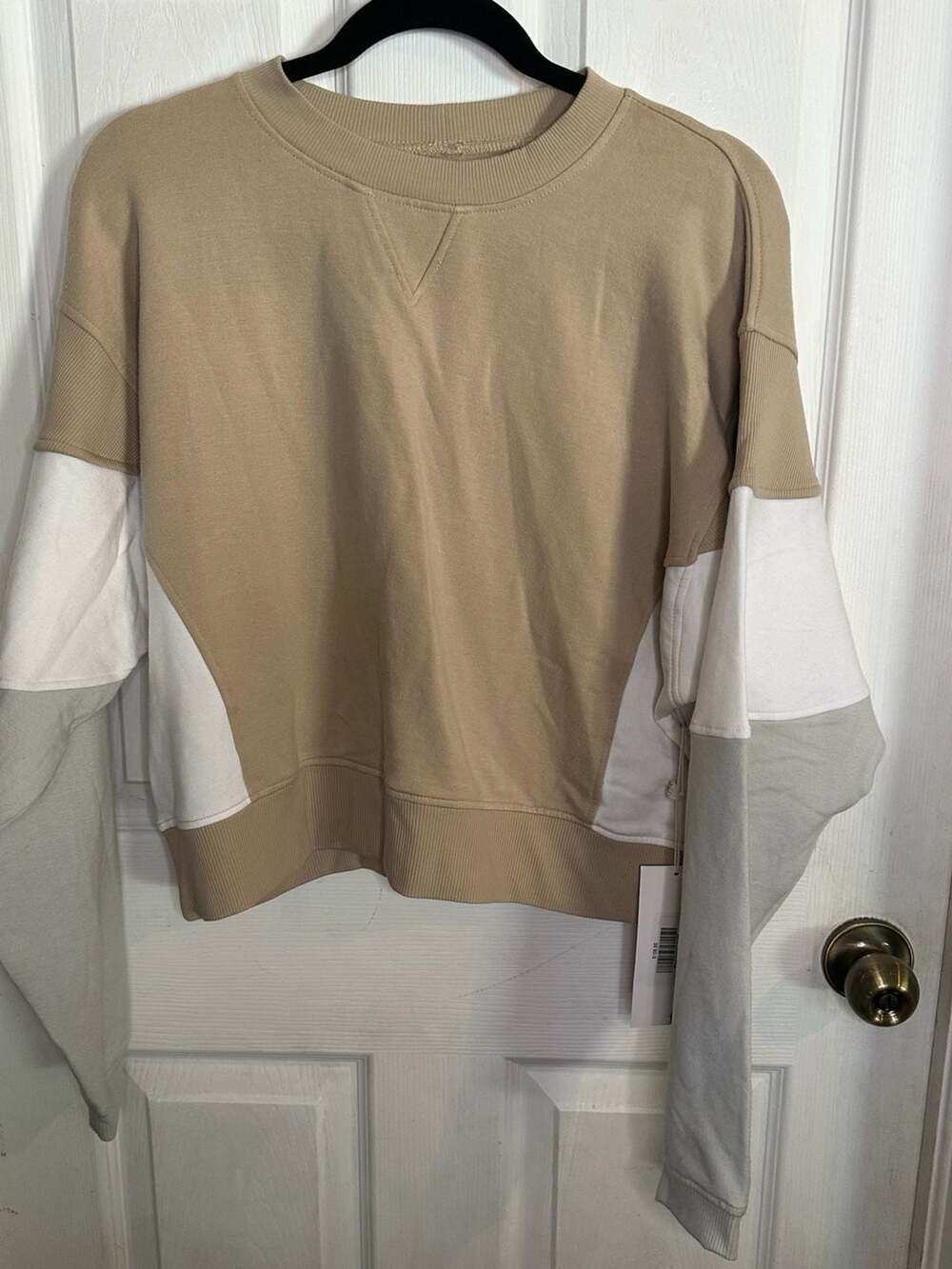 Feat x Helen Owen Women's TreeCell Plush Crewneck Tri Colorblock